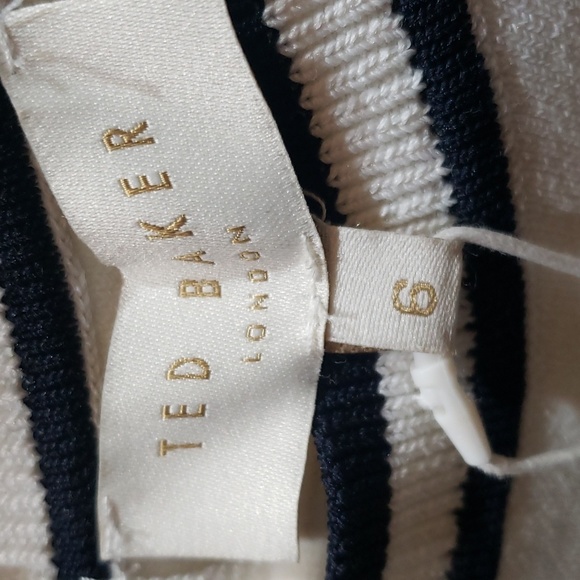 NWTCTed Baker US 16 white black cocktail STREACH Dress - Picture 13 of 15